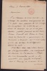 Lettre autographe signée. Etienne-Marie Bancel (1809-1893), collectionneur, bibliophile, historien d'art.