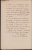Lettre autographe signée. Etienne-Marie Bancel (1809-1893), collectionneur, bibliophile, historien d'art.