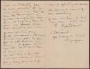 Lettre autographe signée. Paul Baudoüin (1844-1931), peintre originaire de Rouen.