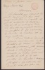 Lettre autographe signée. Joseph Berthelot, baron de Baye (1853-1931), archéologue, voyageur.