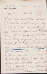 Lettre autographe signée