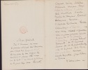 Lettre autographe signée. Paul Blanchet (1870-1900), athlète, champion de France de rugby, champion de France d'athlétisme (400m & haies), ...
