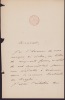 Lettre autographe signée. Charles Boisnormand de Bonnechose (XIXe), littérateur ayant publié des ouvrages dans les années 1860-1870.