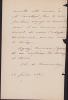 Lettre autographe signée. Charles Boisnormand de Bonnechose (XIXe), littérateur ayant publié des ouvrages dans les années 1860-1870.