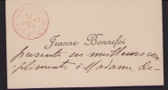 Lettre autographe signée. Jeanne Bonnefoi (ca.1900), peintre demeurant à Notre-Dame du Pré à Lisieux.