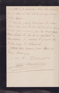 Lettre autographe signée