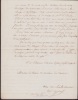 Lettre autographe signée. Xavier Cagniard (1801-1870), prêtre, curé de Saint-Pierre de Lisieux.