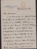 Lettre autographe signée. Jules Cambon (1845-1935), diplomate, administrateur. 