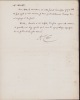 Lettre autographe signée. Auguste Castan (1833-1892), bibliothécaire, historien, archéologue.