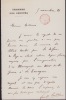Lettre autographe signée. Camille Cautru (1879-1969), homme politique, député & sénateur, maire de Lassy (Calvados).