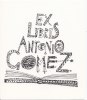  Ex-libris.. Antonio Gomez, Espagne (propriétaire), Ilona Fülöp (artiste), Ex-libris.