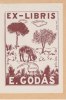  Ex-libris.. E Godas, Espagne (propriétaire & artiste), Ex-libris.