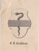  Ex-libris.. F J Cuthbert, Angleterre (propriétaire), Ex-libris.