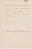Lettre autographe signée au docteur Amédée-Eugène Battaille (1790-1877), père du peintre Eugène Battaille (1817-1882). . Emile Deschamps (1791-1871), ...