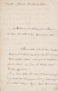 Lettre signée à A la femme de lettres Eugénie Casanova (1825-1908), surnommée par Deschamps « la Muse du  Berry ». . Emile Deschamps (1791-1871), ...