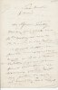 Lettre autographe signée au ténor et compositeur Just Géraldy (1808-1869). . Emile Deschamps (1791-1871), poète