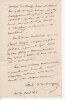 Lettre autographe signée à l'écrivain et poète Marguerite-Félicité Seguin. . Emile Deschamps (1791-1871), poète