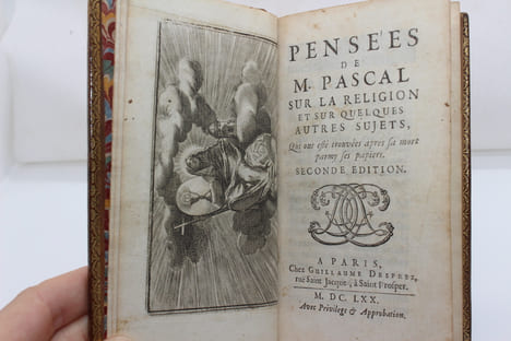Pensées de M. Pascal sur la Religion et sur quelques autres sujets qui ont esté trouvées après sa mort parmy ses papiers.. Blaise Pascal, 