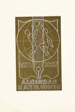 Ex-libris.. Algirdas Kazilionis (Russie, Lituanie, Europe de l'Est), Ex-libris.