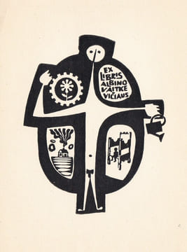 Ex-libris.. Alvino Vaitke Viciaus (Russie, Lituanie, Europe de l'Est), Ex-libris.
