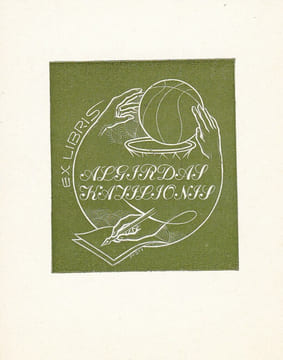 Ex-libris.. Algirdas Kaziljonis (Russie, Lituanie, Europe de l'Est), Ex-libris.