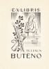  Ex-libris.. Juliaus Buteno (Russie, Lituanie, Europe de l'Est), Ex-libris.