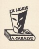  Ex-libris.. A Sabalys (Russie, Lituanie, Europe de l'Est), Ex-libris.