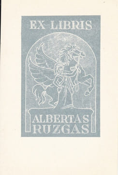 Ex-libris.. Albertas Ruzgas (Russie, Lituanie, Europe de l'Est), Ex-libris.