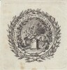  Ex-libris.. Académie de Gènes, Floriferis ut apes in saltibus omnia libant, omnia nos. Gl Industiriosi (Italie), Ex-libris.