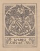  Ex-libris.. John de Stuers (Belgique ou Pays-Bas), Ex-libris.