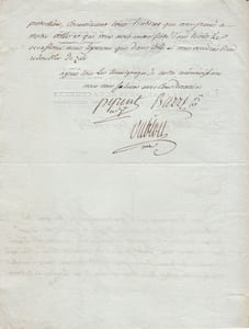 Lettre signée