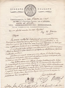 Lettre signée avec note autographe