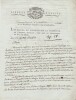 Lettre signée avec note autographe. Antoine Sablon (1750-1811), maire de Clermont-Ferrand de 1791 à 1792 & de 1800 à 1805 & Pierre Chollet-Beaufort ...