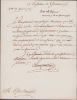 Lettre autographe signée à Jean-Jacques Isle de Beauchaine. Charpentier, probablement Pierre Charpentier de Voyenne (mort le 25 novembre 1775), ...