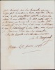 Lettre signée (en grande partie autographe) à Jean-Jacques Isle de Beauchaine. Pierre de Vaugiraud (1741-1819), officier de marine, a participé à la ...