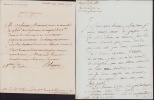 Lettre autographe signée à Jean-Jacques Isle de Beauchaine. Jean-Baptiste-Antoine Blouin (1733-1785) & Le Carpentier, tous deux commis au ministère de ...