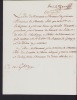 Lettre à Jean-Jacques Isle de Beauchaine. François-Henri d'Harcourt (1726-1802), duc de Harcourt, gouverneur de Normandie.