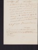 Lettre signée à Jean-Jacques Isle de Beauchaine. Anne-François d'Harcourt (1727-1797), duc de Beuvron, gouverneur de Cherbourg.