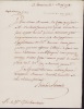 Lettre autographe signée à Jean-Jacques Isle de Beauchaine. Jacques Beatrix de Rozières (1739-ap.1793), premier commis de la marine, directeur du ...