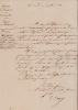 Lettre signée. Antoine d'Argout (1782-1858), homme politique, ministre, gouverneur de la Banque de France.
