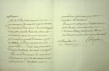 Lettre autographe signée à Jean-Jacques Isle de Beauchaine. Jean-Baptiste-Antoine Blouin (1733-1785), commis au ministère de la Marine.