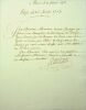 Lettre autographe signée à Jean-Jacques Isle de Beauchaine. François-Jacques Choulx de Biercourt (XVIIIe - marié en 1763), écuyer, secrétaire ...
