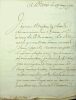 Lettre signée à Jean-Jacques Isle de Beauchaine. Joseph Pâris Duverney (1684-1770), financier, intendant de l'école royale militaire qu'il a créée, ...
