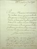 Lettre signée à Jean-Jacques Isle de Beauchaine. Joseph Pâris Duverney (1684-1770), financier, intendant de l'école royale militaire qu'il a créée, ...