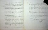 Lettre signée. Jean-Antoine Chaptal (1756-1832), chimiste, médecin, ministre de l'intérieur, pair de France.