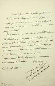 Lettre autographe signée