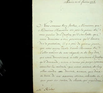 Lettre signée