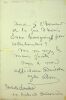 Lettre autographe signé à Ely Halpérine-Kaminsky sur Tourguénieff. Juliette Adam (1836-1936), écrivain, polémiste, féministe.