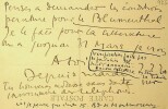 Lettre autographe au peintre surréaliste Frédéric Delanglade. André de Richaud (1907-1968), poète, écrivain.