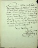 Contrat autographe signé. Marc-Antoine-Madeleine Désaugiers (1772-1827), chansonnier, poète & Michel-Nicolas Balisson de Rougemont (1781-1840), ...
